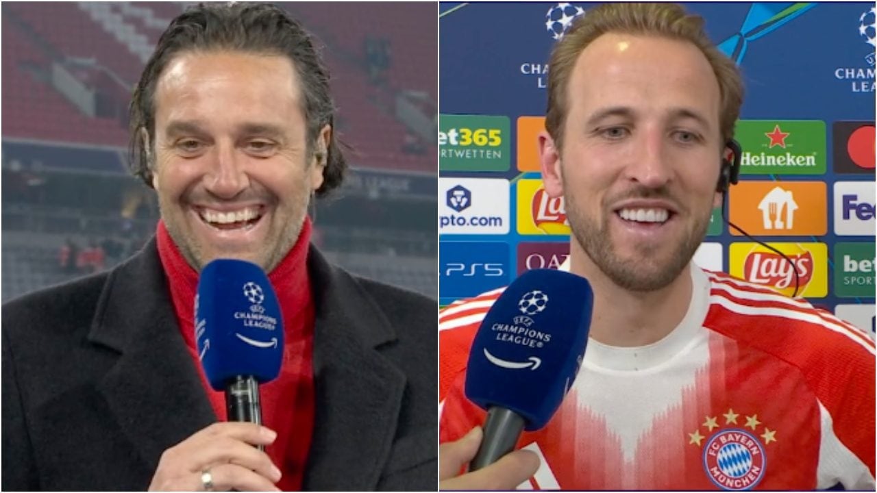 Toni in rosso come il Bayern, siparietto in tv con Kane in semifinale di Champions: "Luca, continua pure"