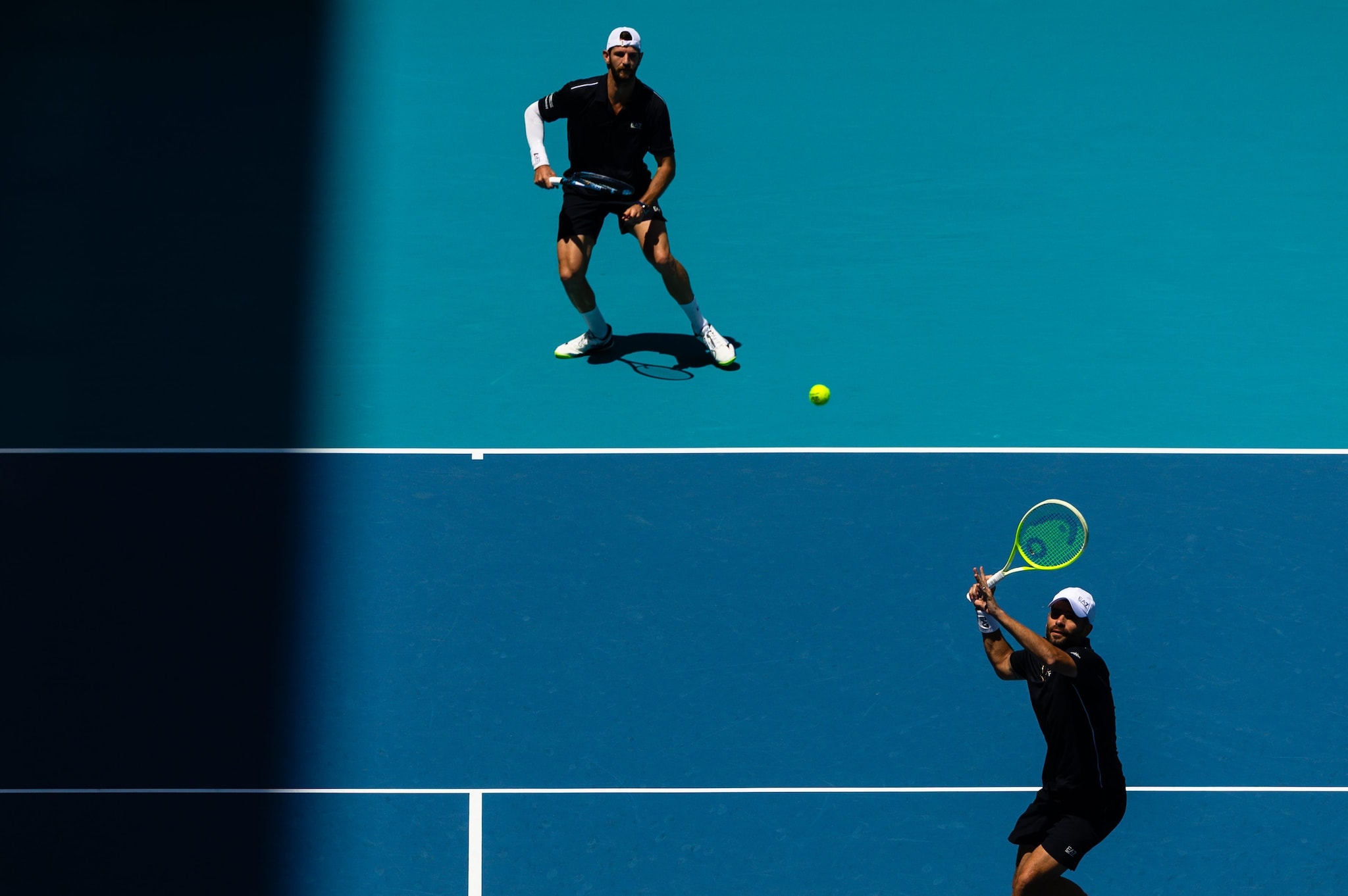 Andrea Vavassori e Simone Bolelli impegnati in doppio a Miami