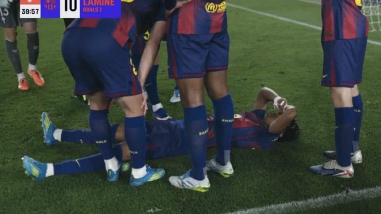 Lamine Yamal trasformando un calcio di rigore si infortuna: apprensione a Barcellona e per la Spagna