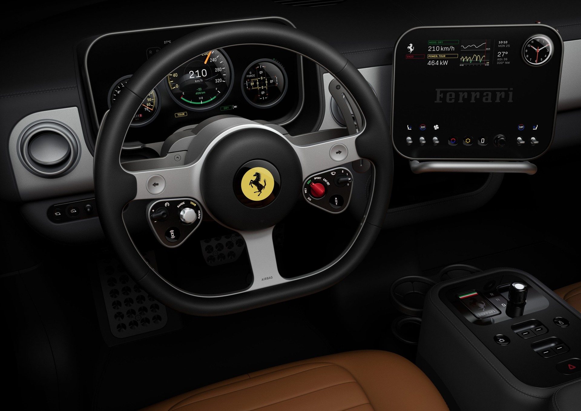 Gli interni della Ferrari Luce.