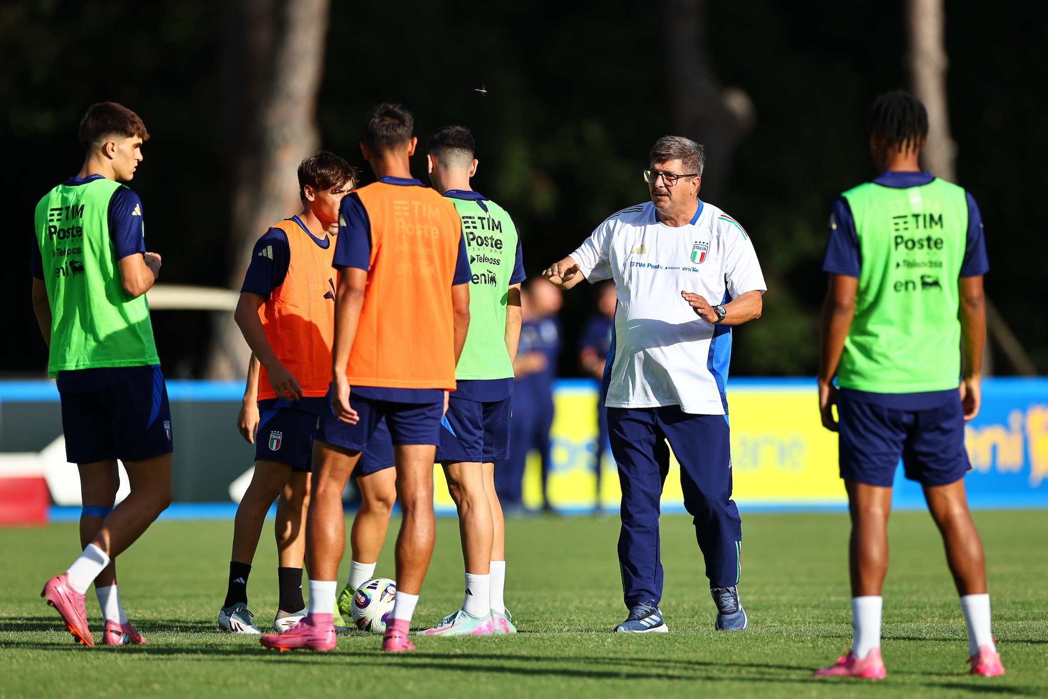 Silvio Baldini durante gli allenamenti con l’Under 21.