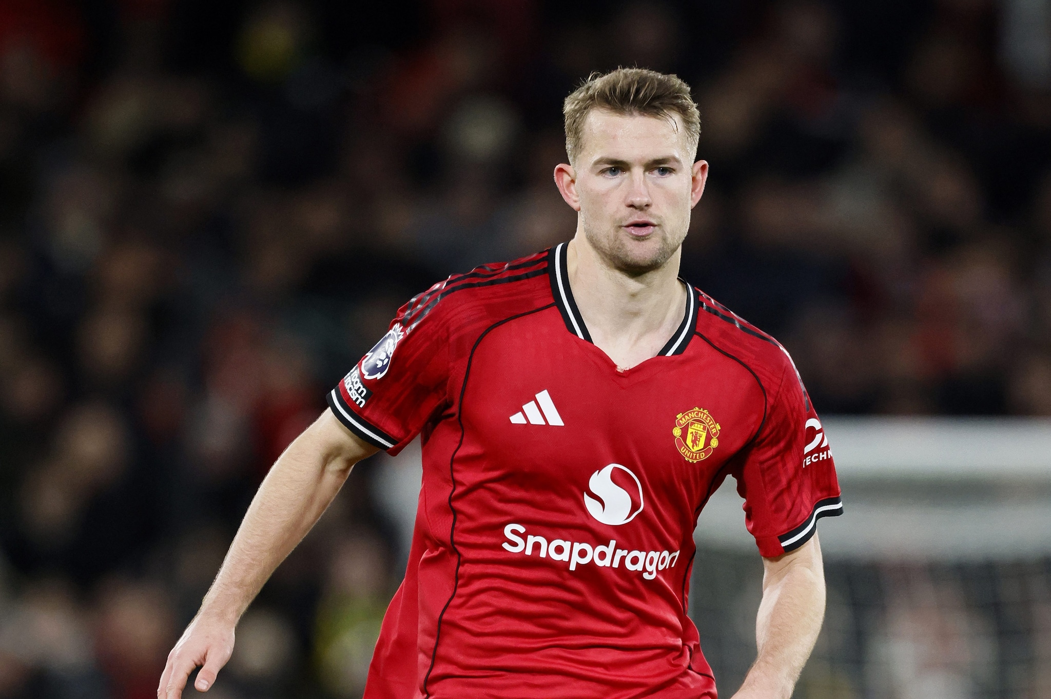 De Ligt in azione in una delle sue ultime apparizioni con lo United a novembre.