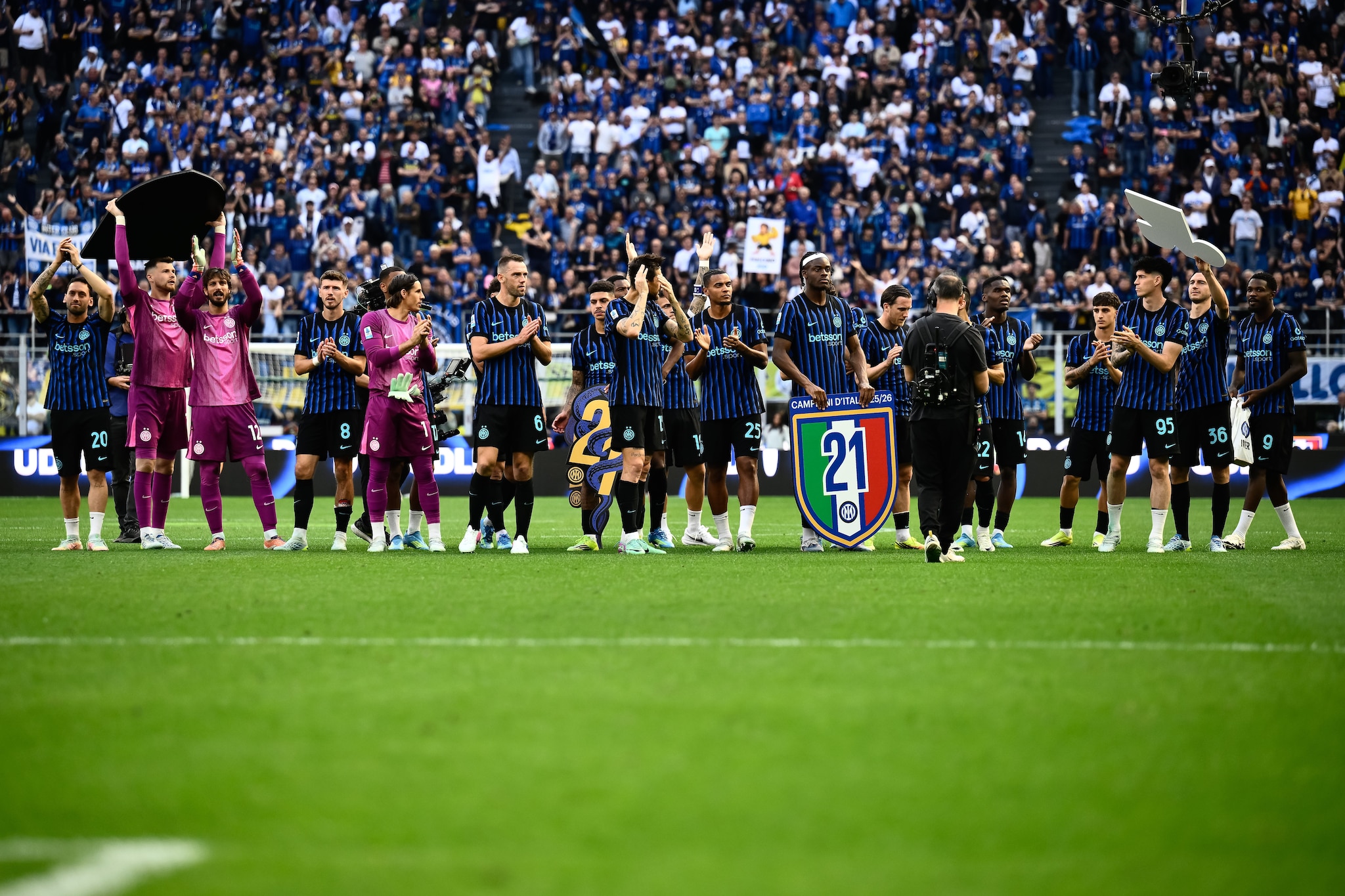 I festeggiamenti dell’Inter per lo Scudetto.