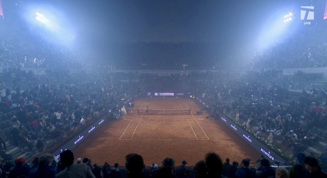 La Coppa Italia fa sospendere la semifinale Darderi-Jodar a Roma, scene surreali al Foro Italico