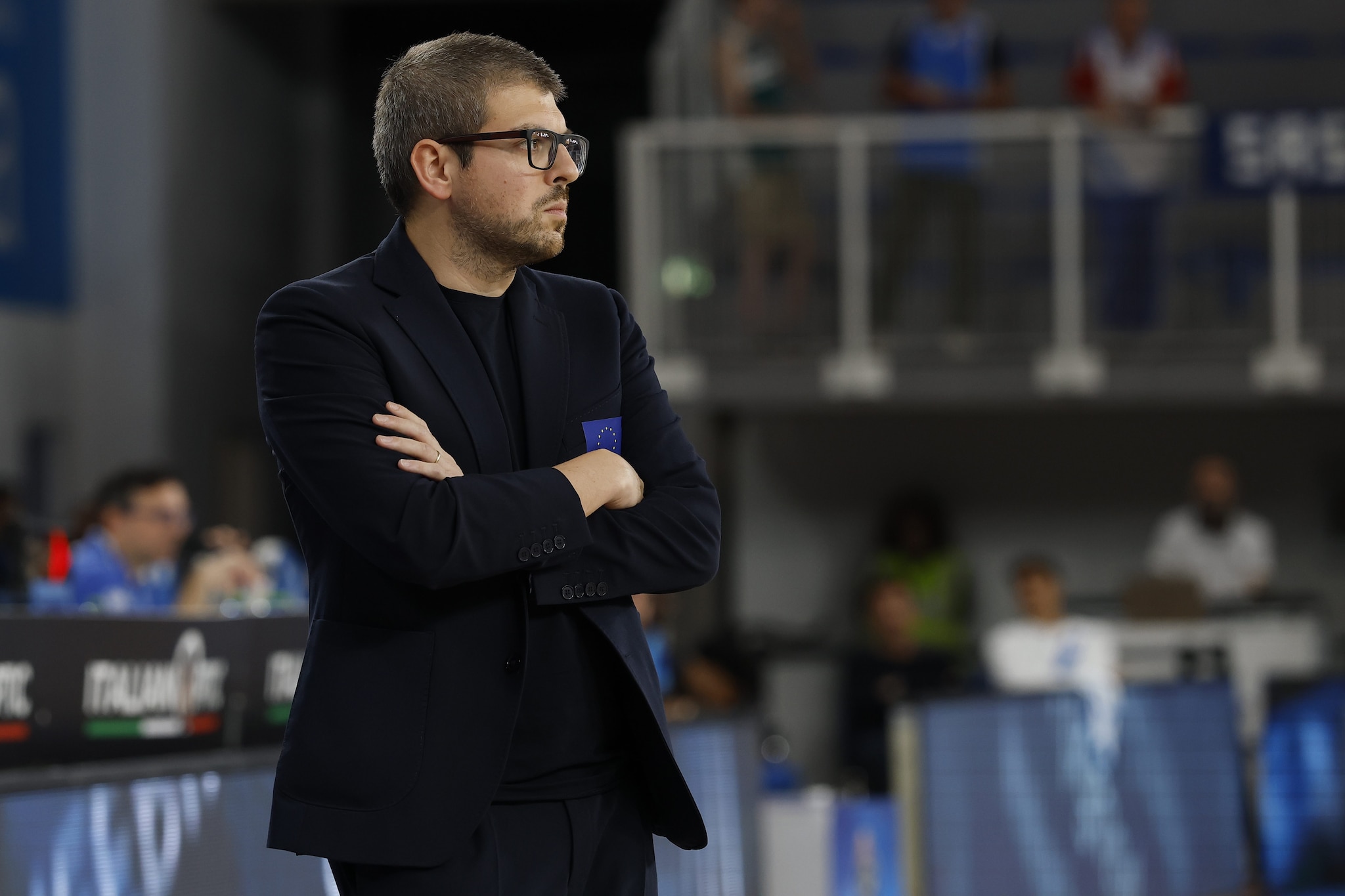 Matteo Cotelli durante la partita di chiusura della Regular Season vinta contro Sassari.