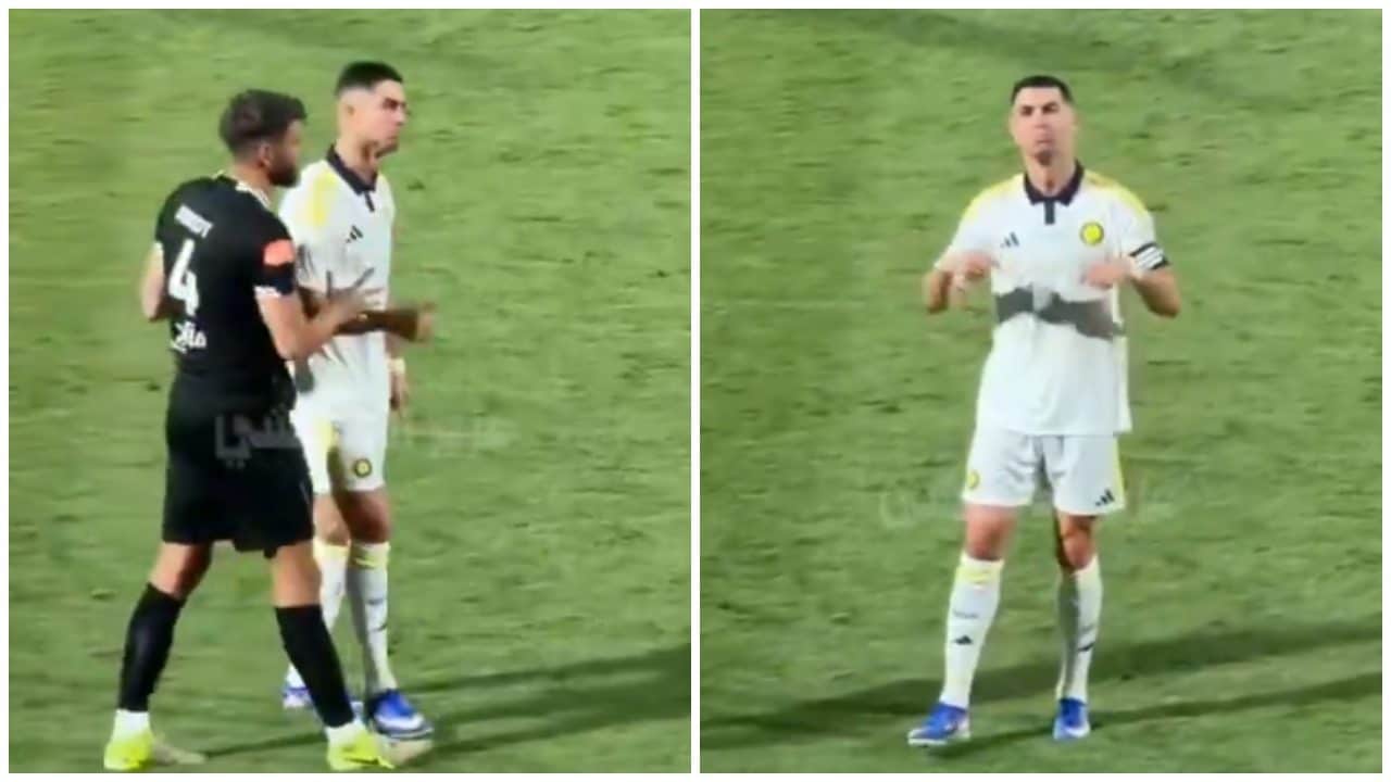 Ronaldo provocato dagli spalti con un coro su Messi: il portoghese non ci sta e reagisce infastidito
