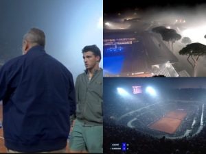 Nube di fumo dall’Olimpico sugli Internazionali di Roma, Hawk-Eye in tilt: Darderi-Jodas sospesa 20 minuti