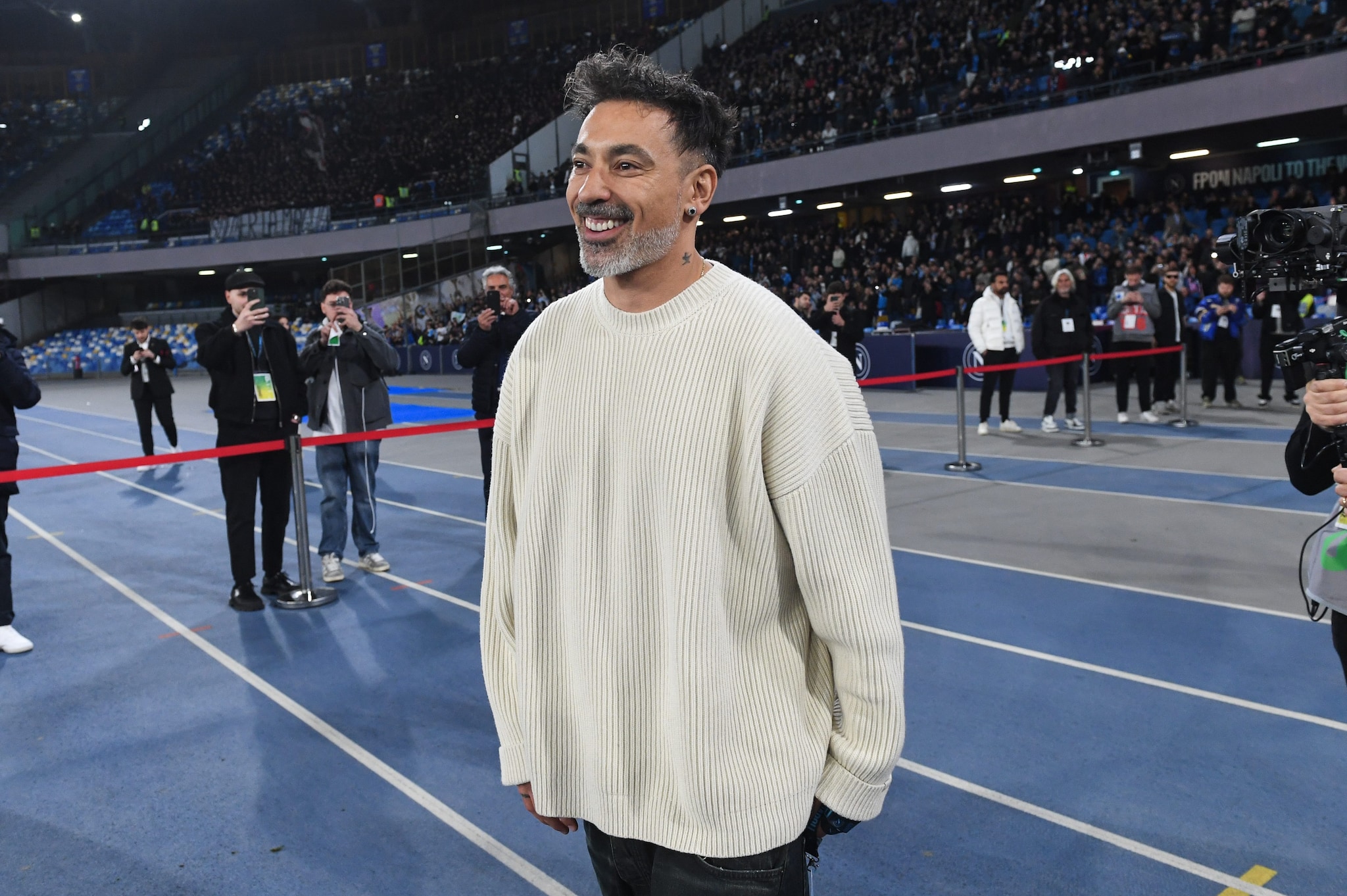 Ezequiel Lavezzi al suo ritorno a Napoli lo scorso anno