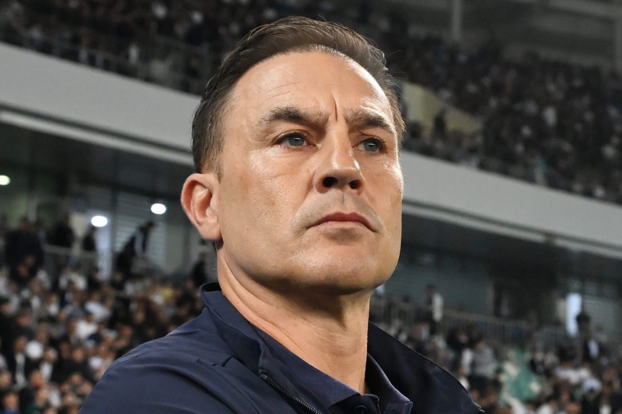 Fabio Cannavaro durante Uzbekistan–Venezuela dello scorso marzo: andrà ai Mondiali