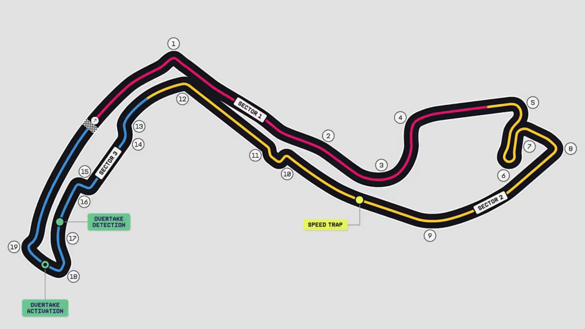 La mappa del circuito di Monte Carlo per il prossimo GP di Monaco 2026 pubblicata sul sito ufficiale della Formula 1