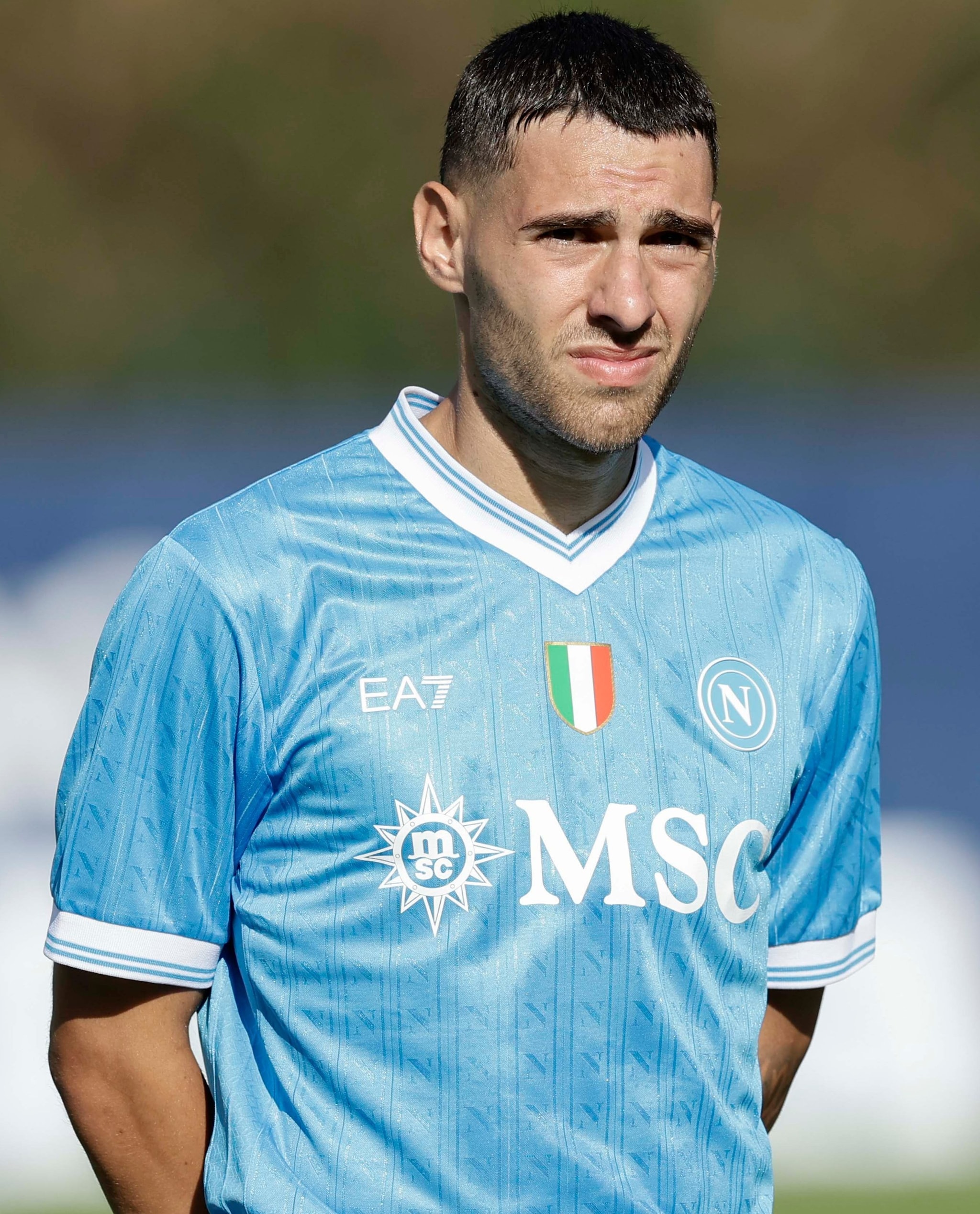 Hasa con la maglia del Napoli.