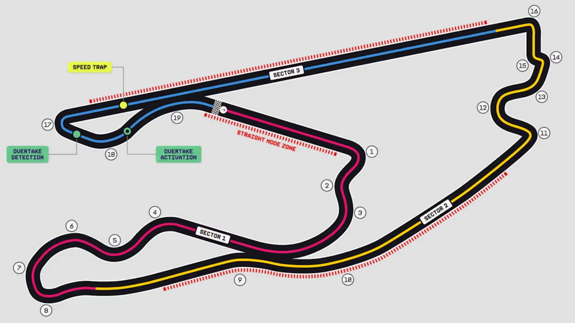 La mappa del circuito su cui oggi si corre la gara del GP di Miami della Formula 1 2026.