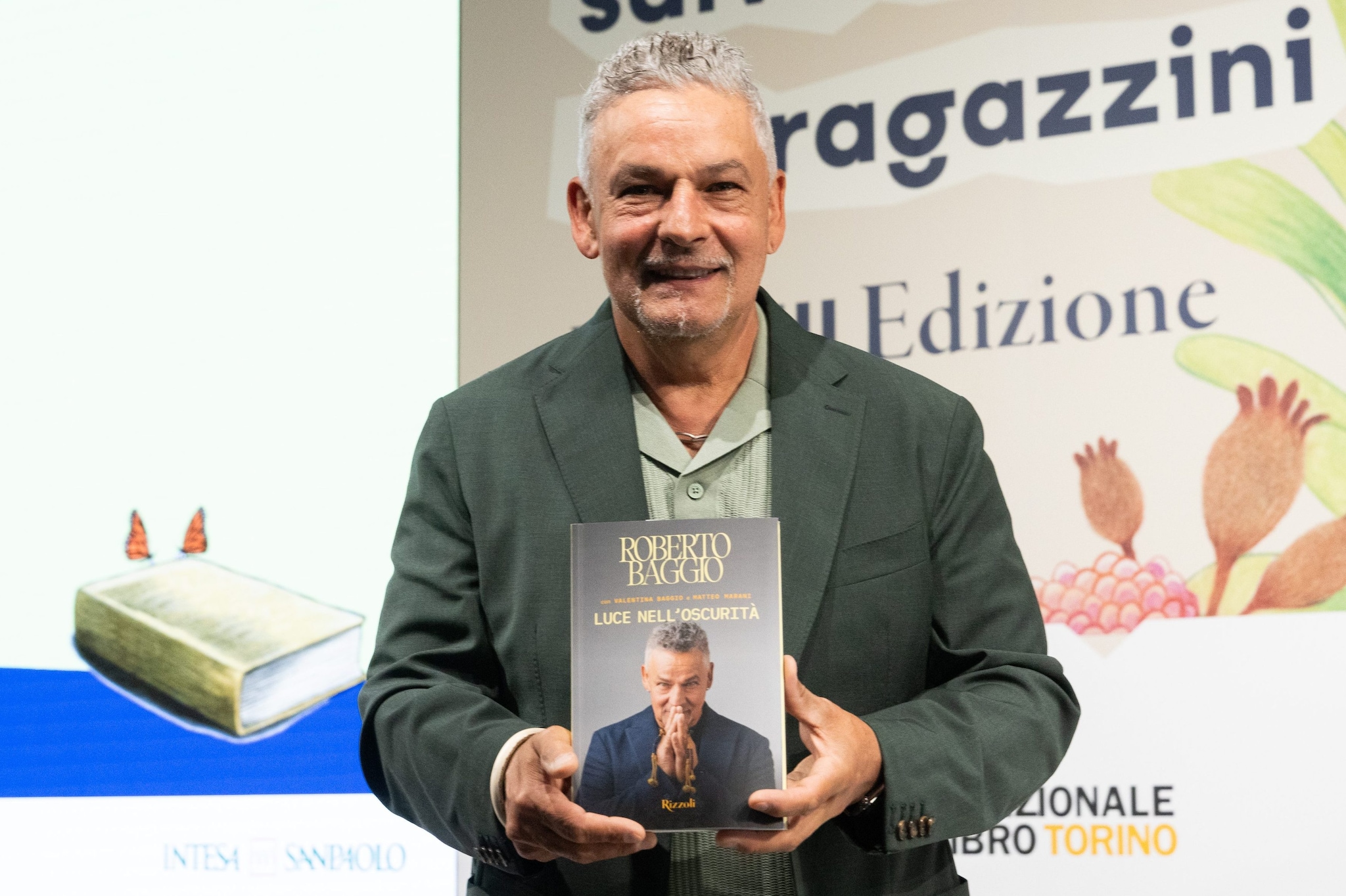 Roberto Baggio presenta il suo libro al Salone Internazionale del Libro di Torino