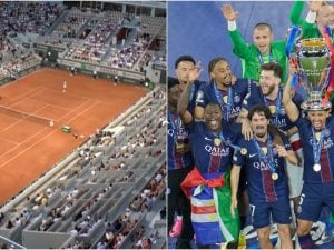 Al Roland Garros si fa festa per il PSG campione della Champions: il gioco viene sospeso