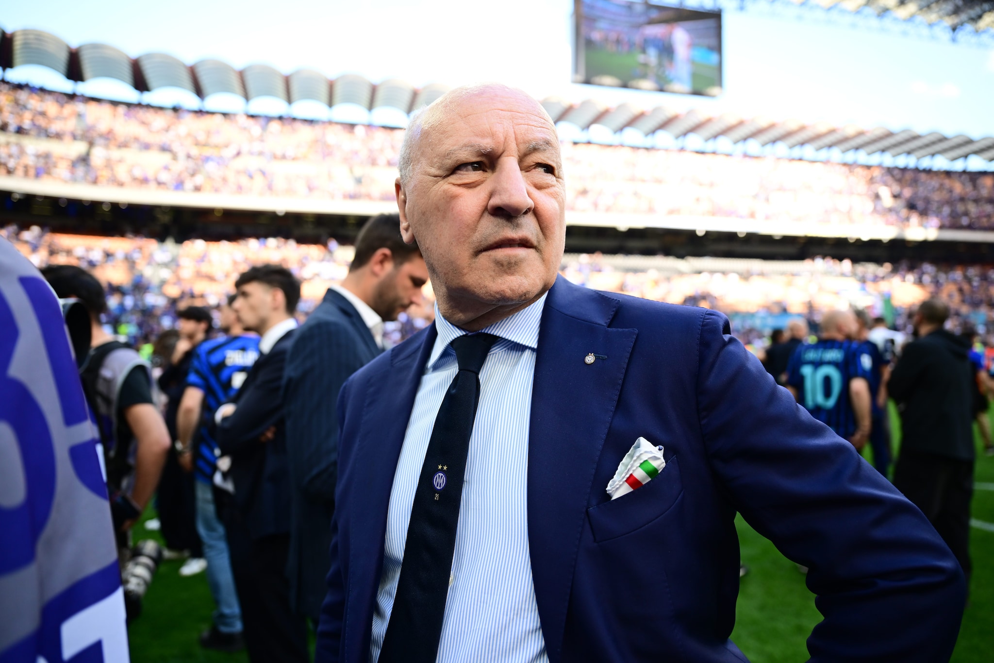 Beppe Marottas dopo la vittoria dello Scudetto con l’Inter.