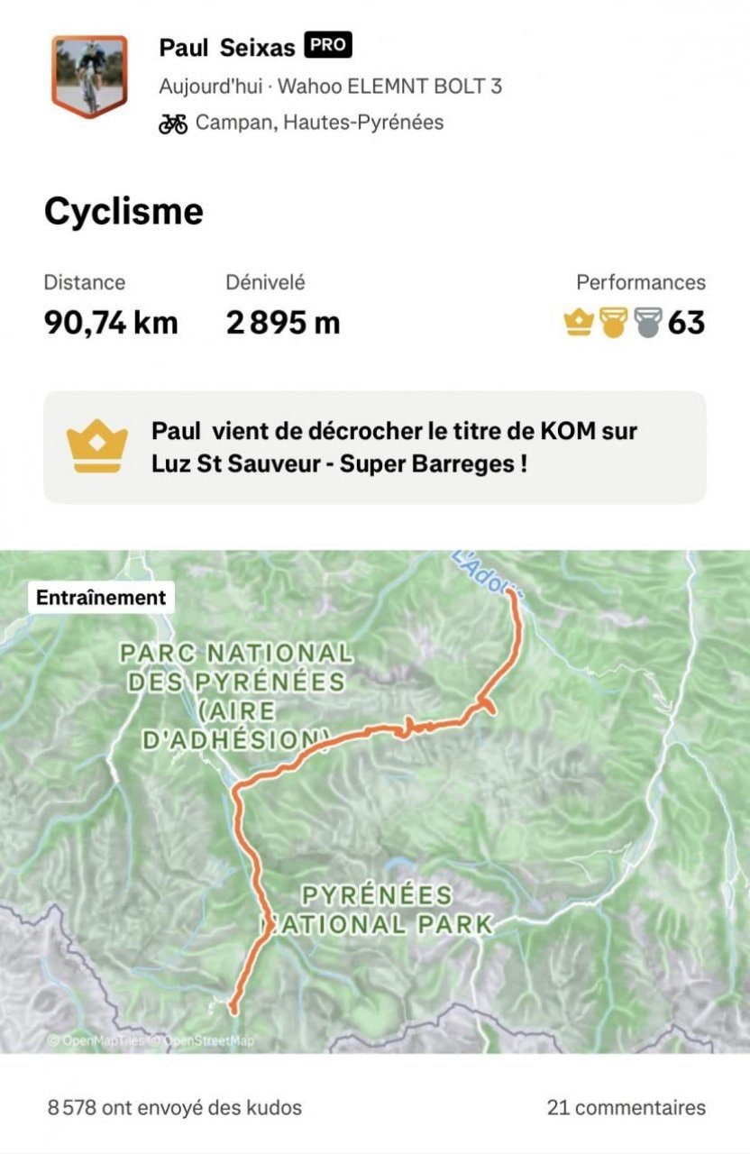 Il KOM da record di Paul Seixas sul segmento del Tourmalet che verrà scalato al prossimo Tour de France