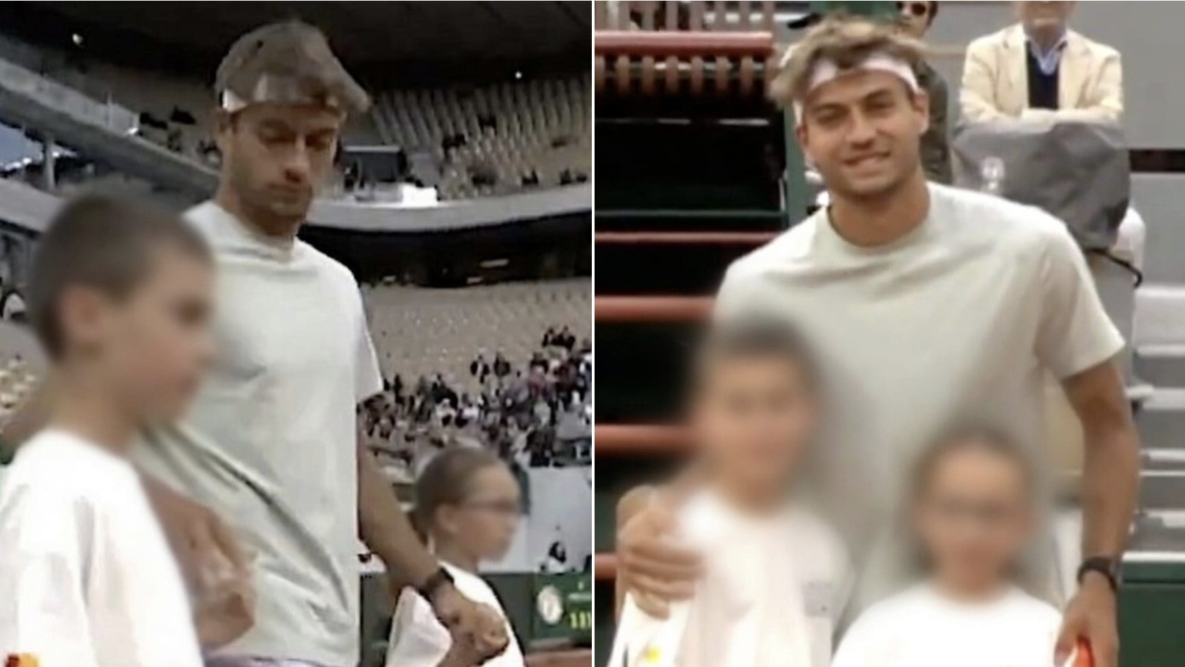 Cobolli decide di allenarsi al posto della semifinale contro Arnaldi: regala un'emozione a due bambini