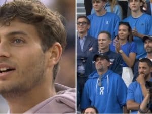 Flavio Cobolli al suo team: “Non voglio guardarvi sennò pian