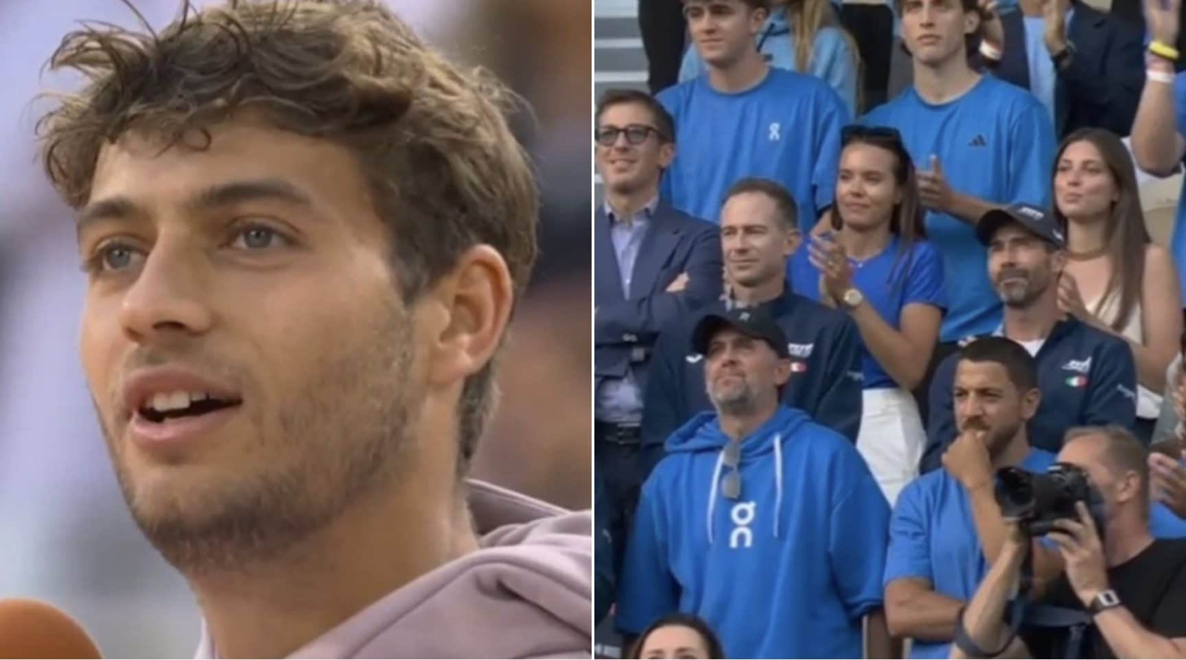 Flavio Cobolli guarda il suo box dopo la finale al Roland Garros: "Mamma è ancora viva, sono felice"