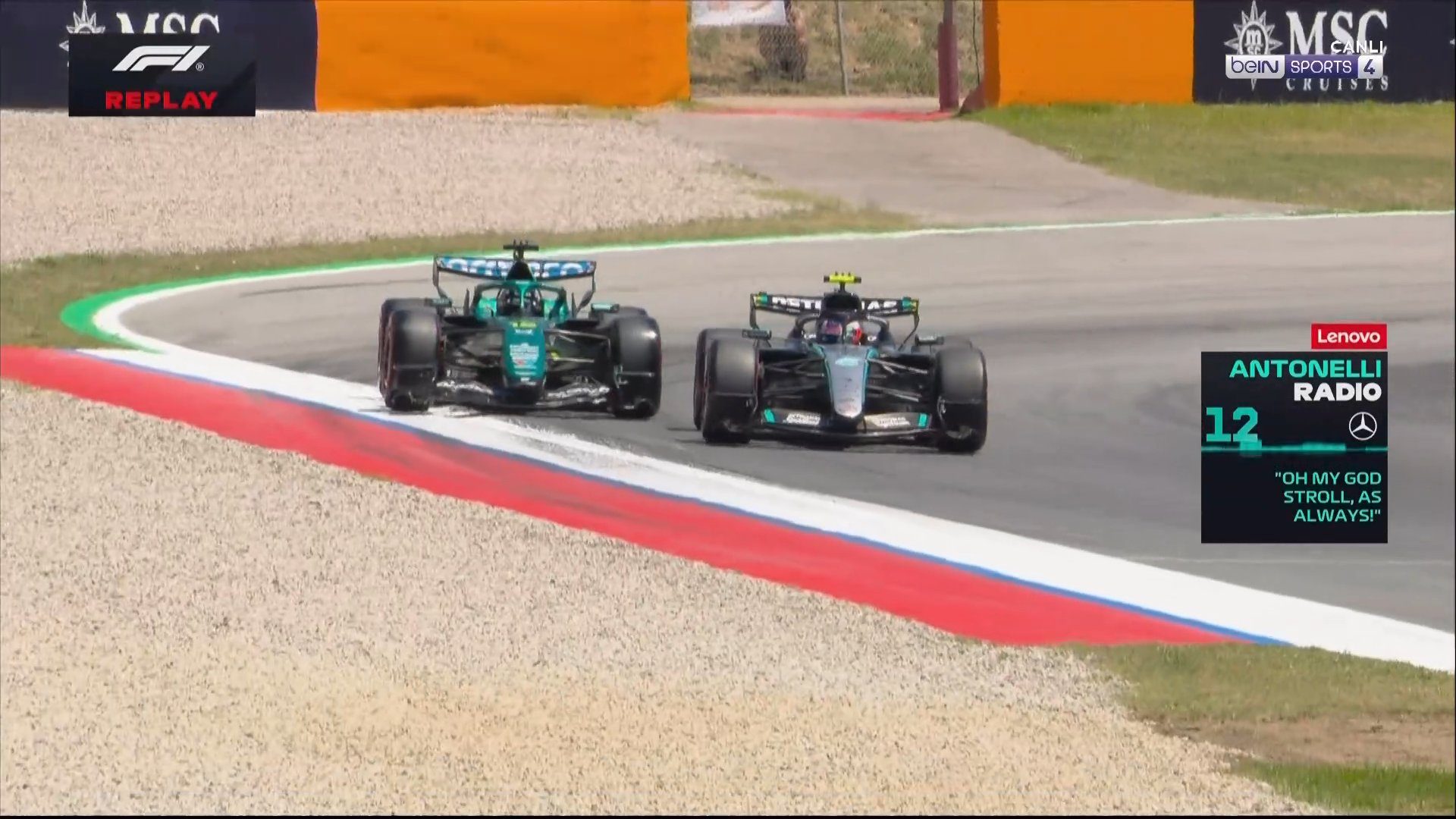 "Ho mio Dio, Stroll come sempre": Antonelli via radio nel momento di tensione delle FP3
