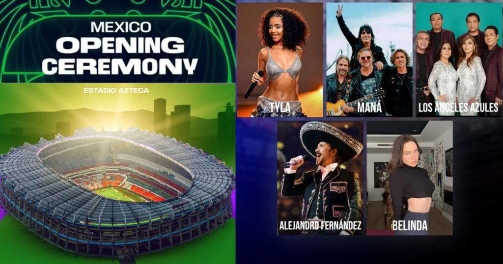 La "locandina" ufficiale della Cerimonia d’apertura dei Mondiali 2026 all’ "Estadio Azteca" di Città del Messico