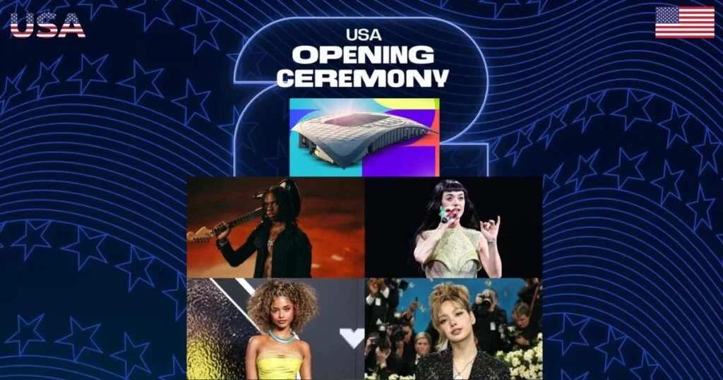 La "locandina" ufficiale della Cerimonia d’apertura dei Mondiali 2026 al "SoFi Stadium" di Los Angeles