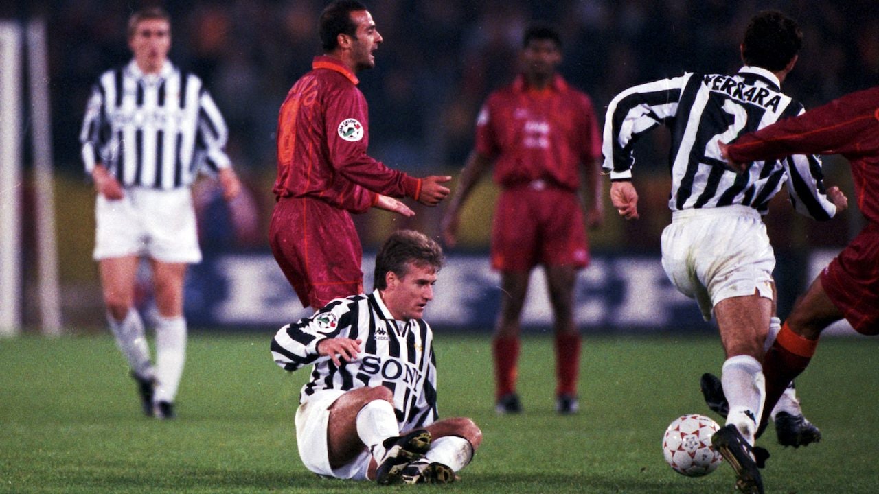 Ferrara e Deschamps con la maglia della Juventus