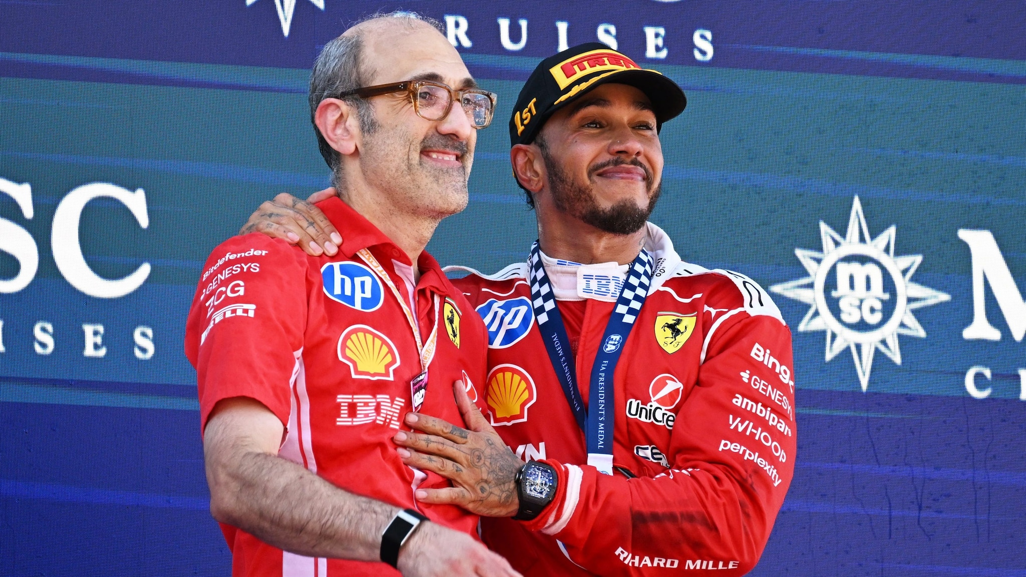 Hamilton a Barcellona spiega il ruolo di Carlo Santi nella sua svolta in Ferrari: "Non sapevo chi fosse"