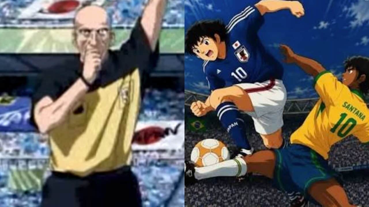 Pierluigi Collina nella puntata di Brasile–Giappone di Holly e Benji.