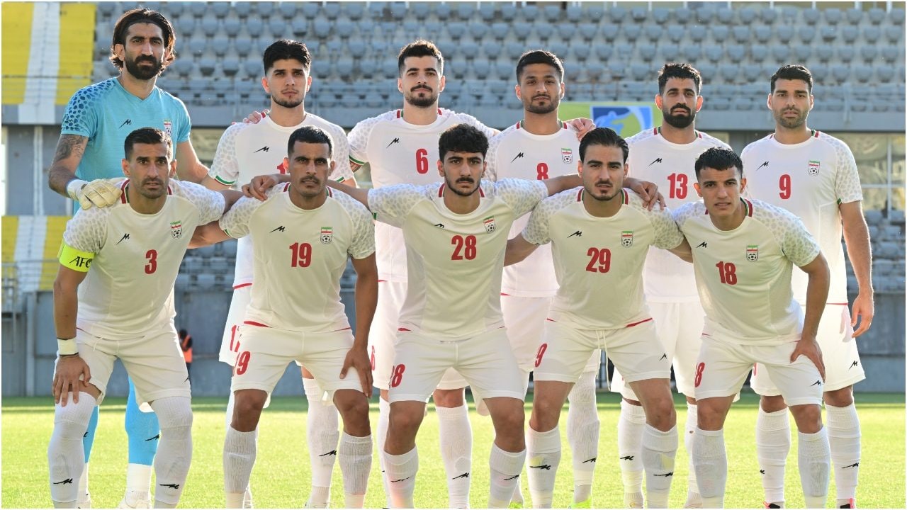 L’Iran sceso in campo nell’ultima amichevole giocata contro il Gambia.