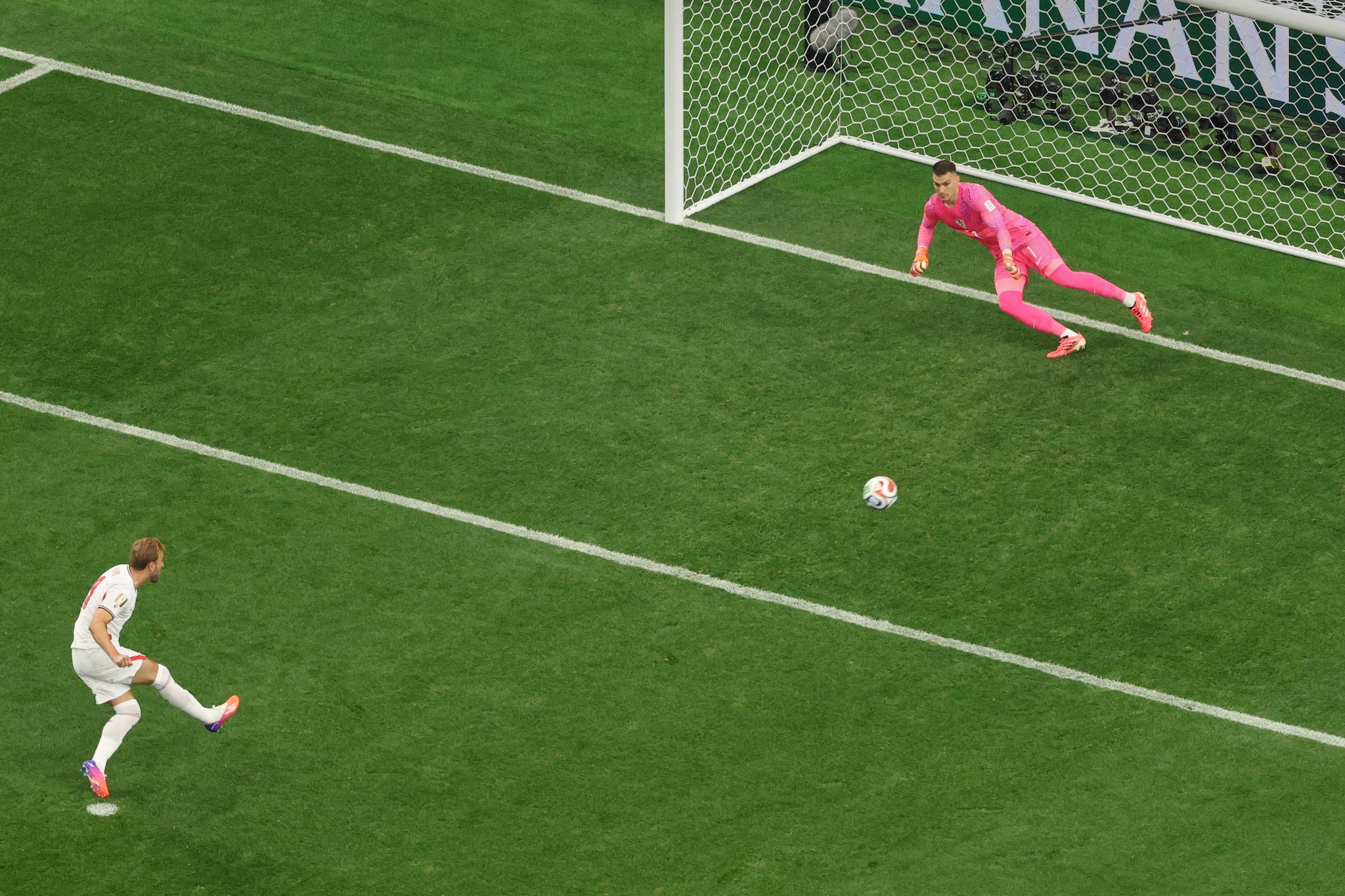 Il rigore con cui Harry Kane ha aperto le marcature in Inghilterra–Croazia.