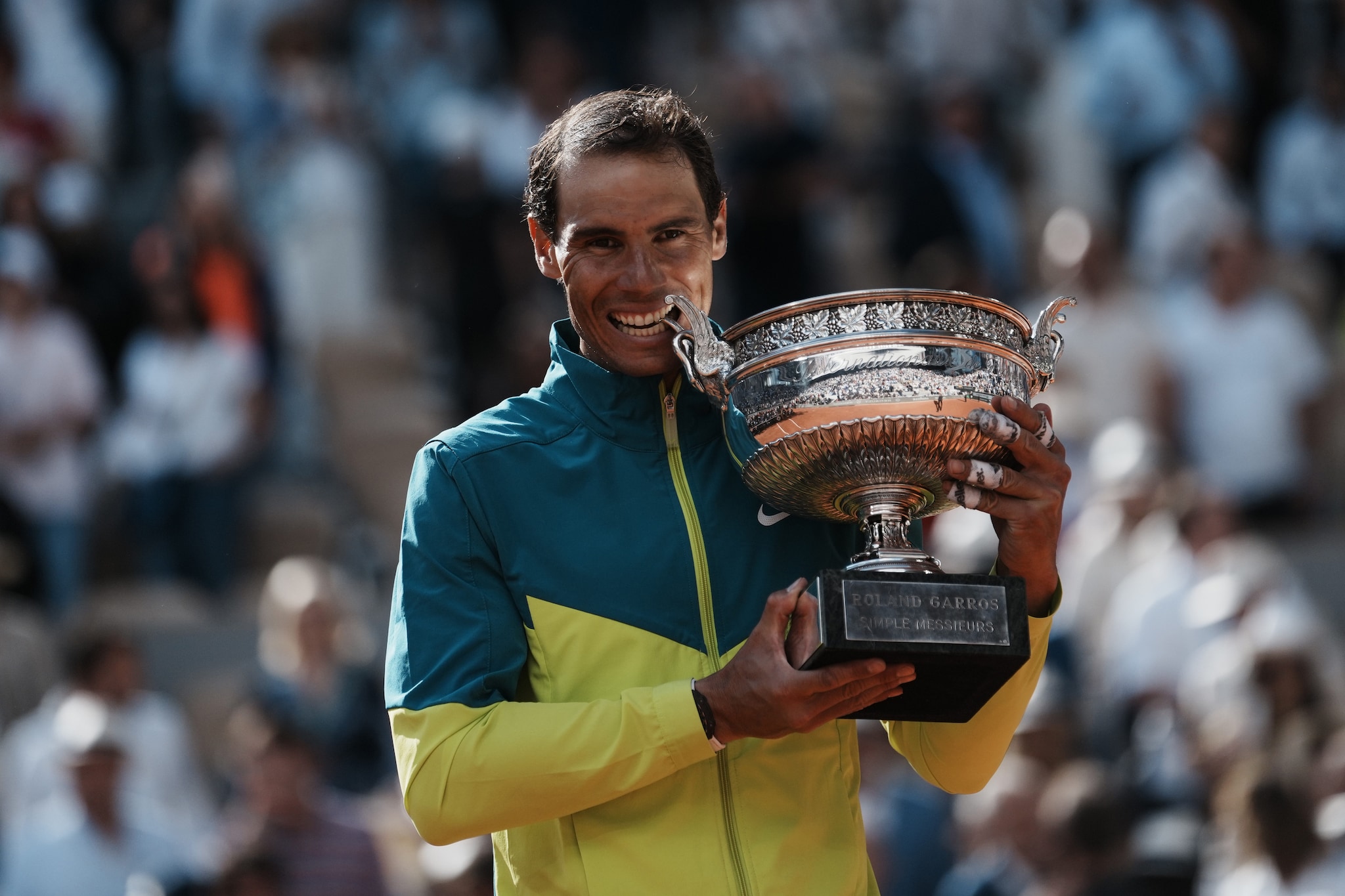 Rafa Nadal ha vinto 14 volte il Roland Garros, la prima nel 2005.