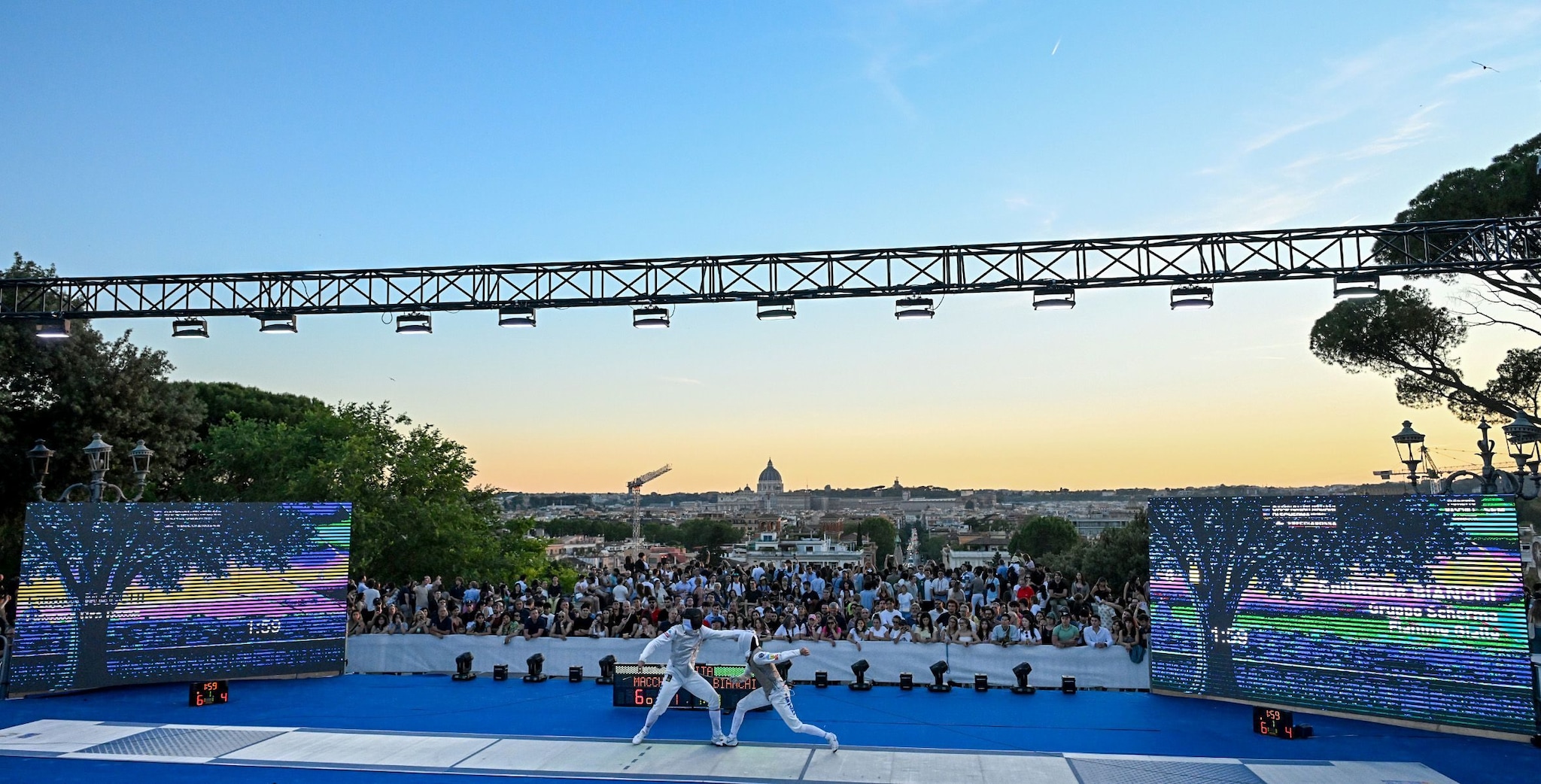 La straordinaria cornice del Pincio durante i Campionati Assoluti di Roma 2026