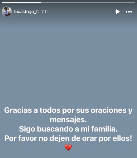 L’ultima storia Instagram di Lucas Trejo