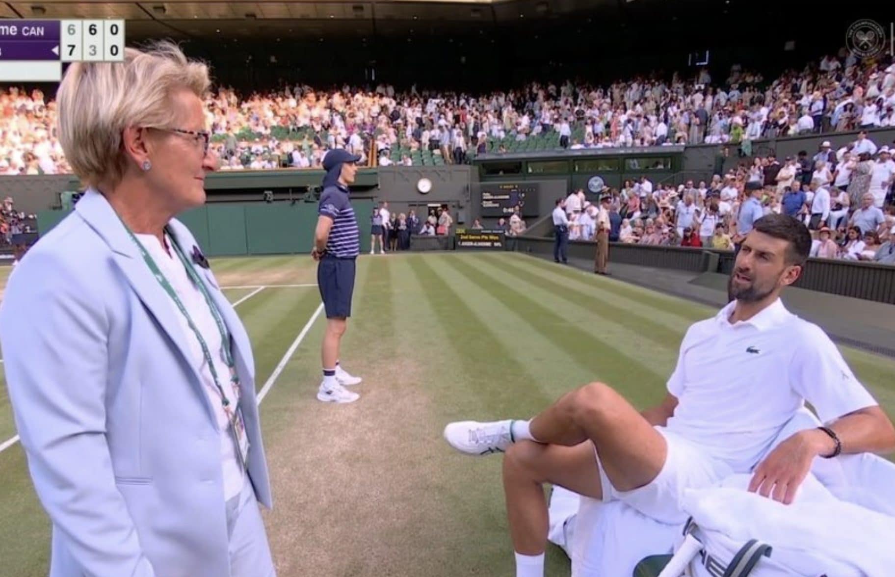 Djokovic furibondo a Wimbledon per la regola del tetto: "Non mi interessa cosa succede a Sinner"