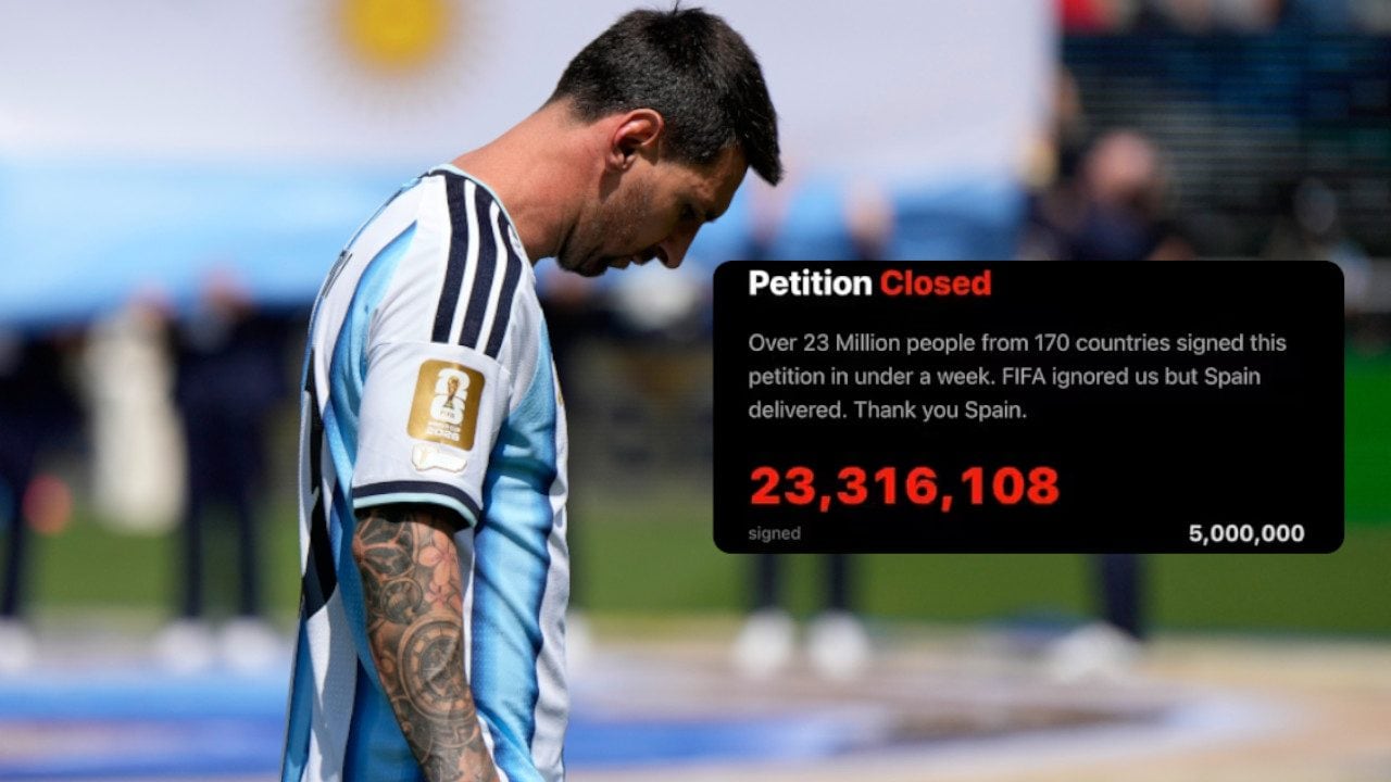 "Argentina fuori" dai Mondiali e per sempre: petizione da oltre 23 milioni di firme in una sola settimana