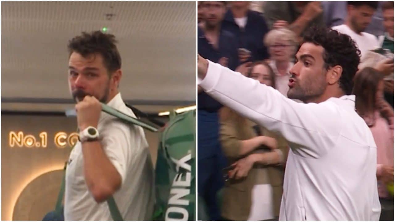 Berrettini batte Wawrinka a Wimbledon poi lo rincorre verso gli spogliatoi, i telecronisti: "Stan! Stan!"