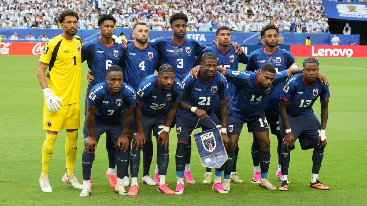 La formazione di Capo Verde scesa in campo contro l’Argentina.