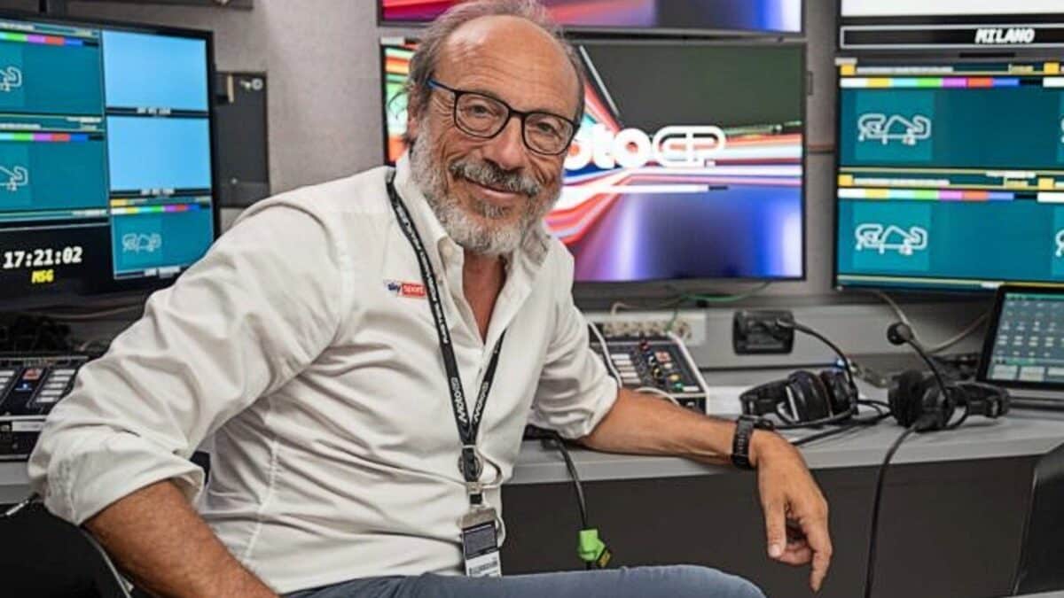 Guido Meda, voce della MotoGP per Sky.