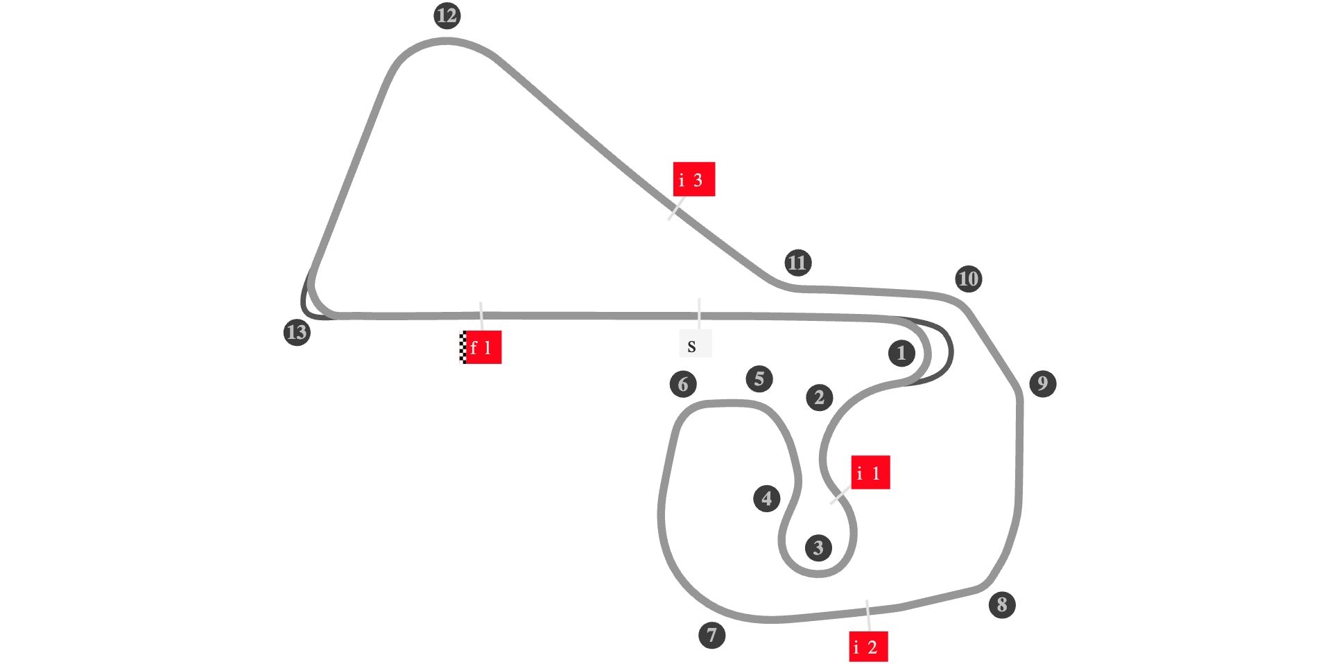La mappa del circuito del Sachsenring su cui oggi si disputano le qualifiche e la Sprint Race del GP della Germania della MotoGP 2026.