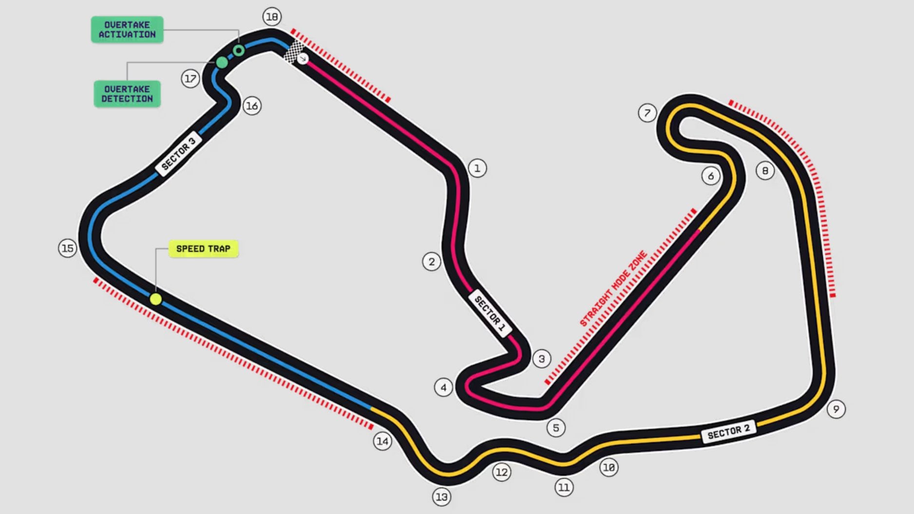 La mappa del circuito di Silverstone su cui oggi si disputano le prove libere e le qualifiche sprint del GP della Gran Bretagna della Formula 1 2026