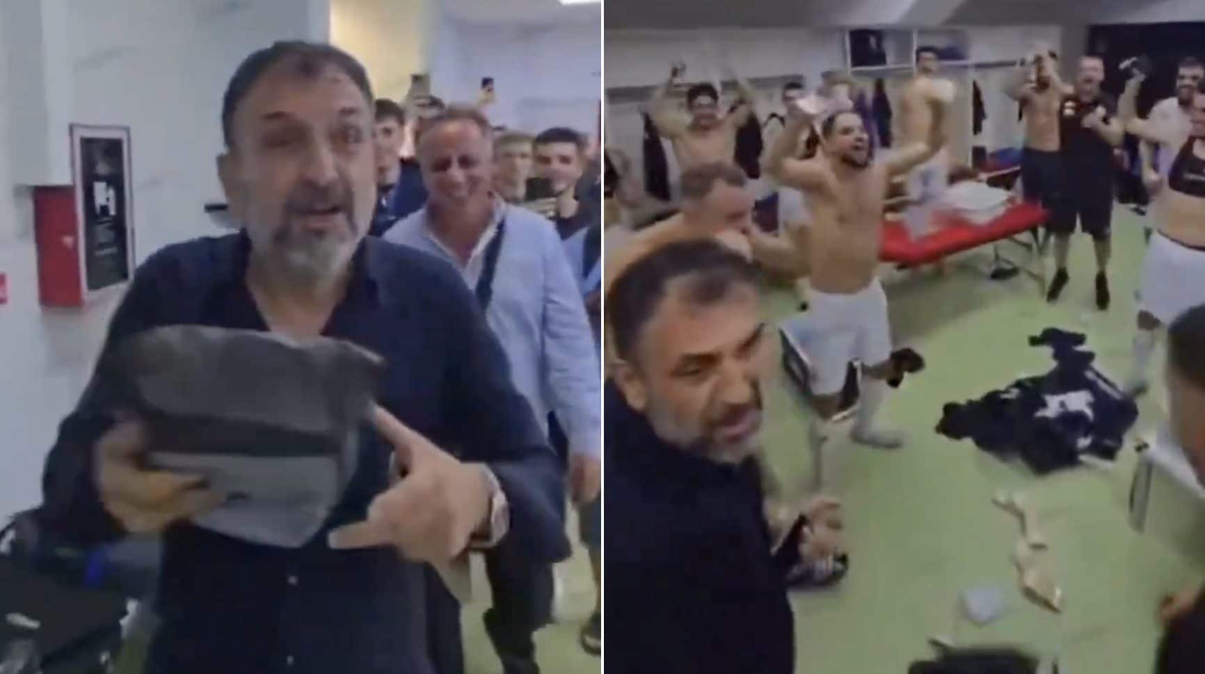 Soldi in aria nello spogliatoio: il presidente della Dinamo City lancia una borsa piena di banconote
