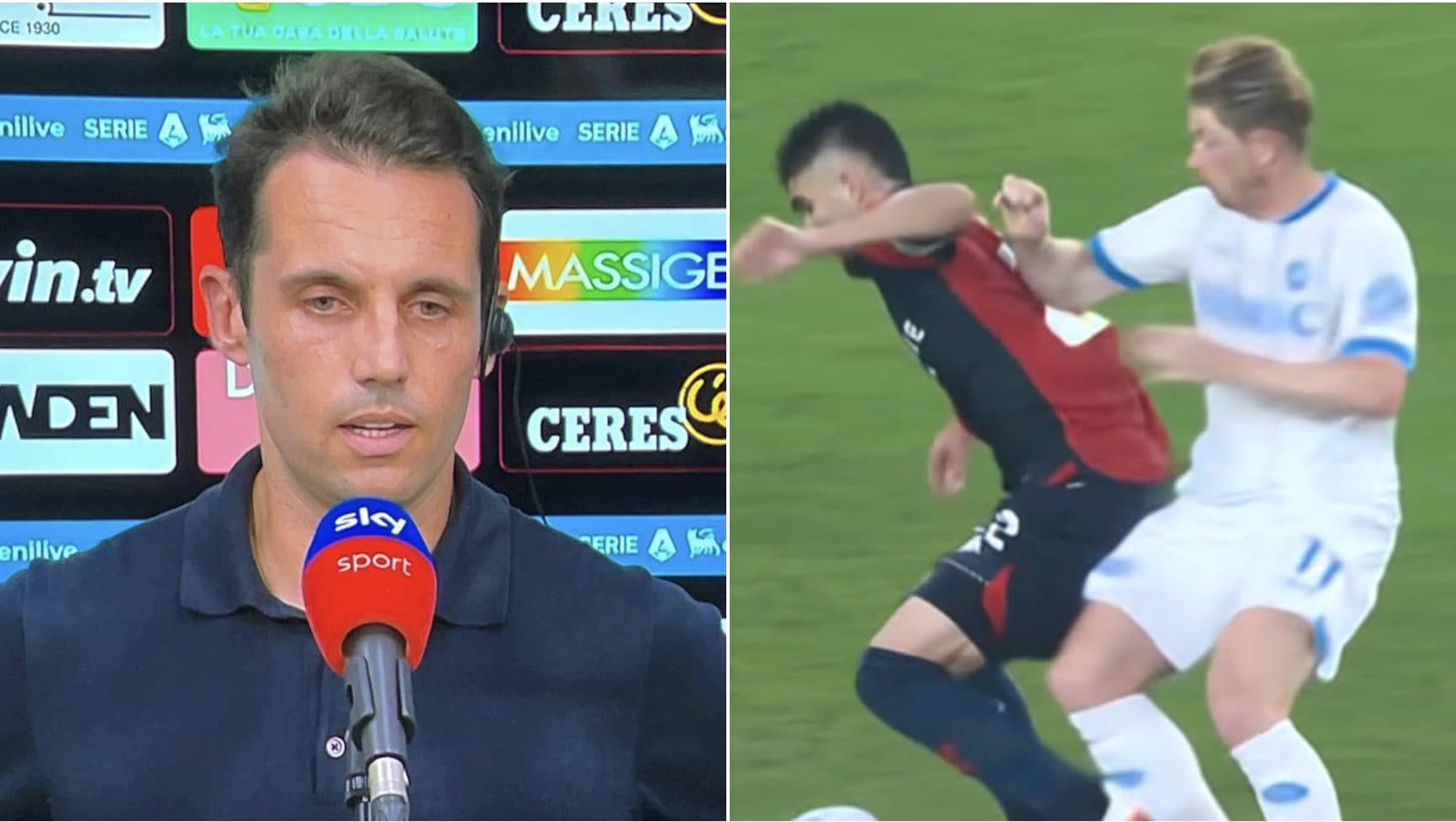 Il Genoa temeva l'arbitro Di Bello già prima del Napoli: "Tutta Italia ha visto cosa ha fatto De Bruyne"