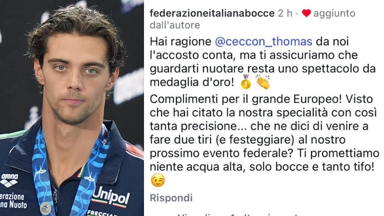 Ceccon: "Andarci vicino conta solo a bocce". La Federazione lo invita al bocciodromo: accettato