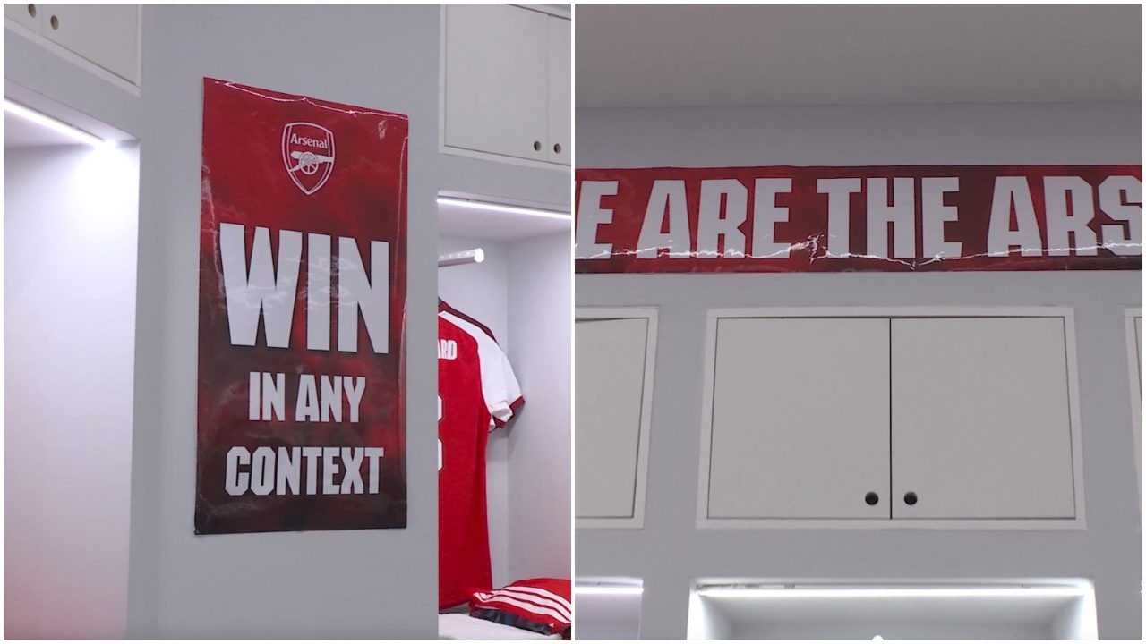 L'Arsenal ha attaccato dei poster nello spogliatoio ospite a Napoli: è il metodo di Arteta
