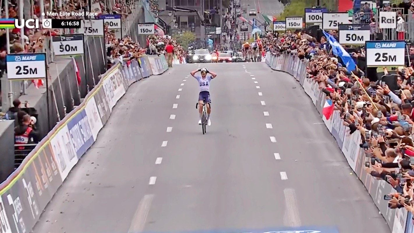I Mondiali di Ciclismo sulla Rai sono spariti per 18 minuti nei momenti decisivi: c'era il TG2