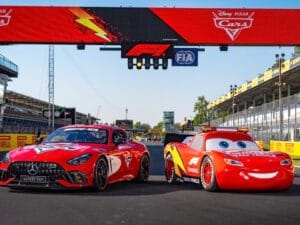 La Safety Car del GP di Monza vestita da Saetta McQueen
