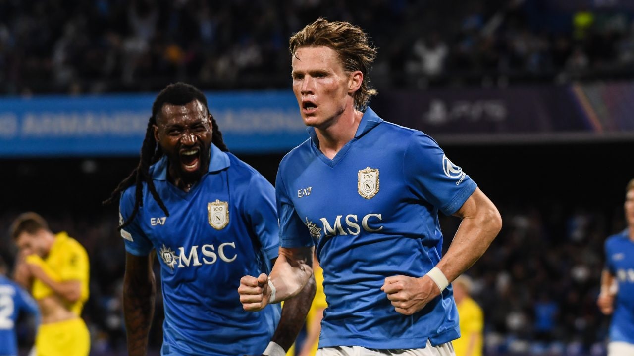 McTominay tiene in vita il Napoli in Champions e dà respiro ad Allegri: doppietta nel 4-3 al Bodo Glimt