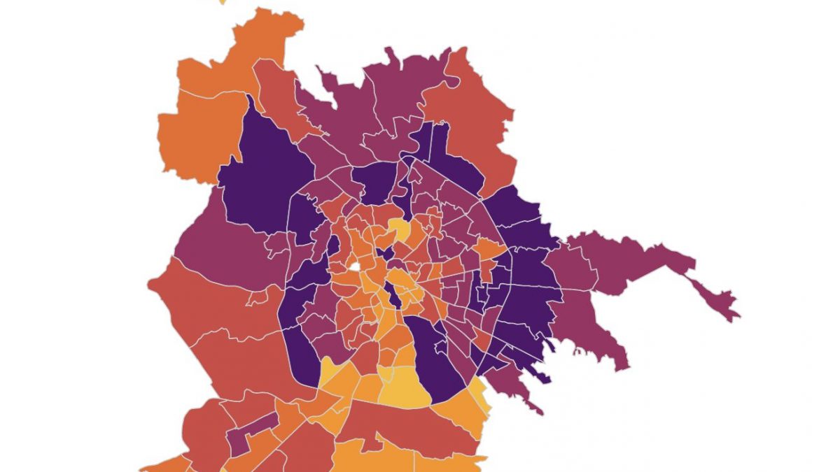 Il tasso di incidenza dei contagi da coronavirus in tutti i quartieri della Capitale