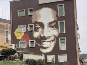 Il murales a Willy Monterio di Lucamaleonte